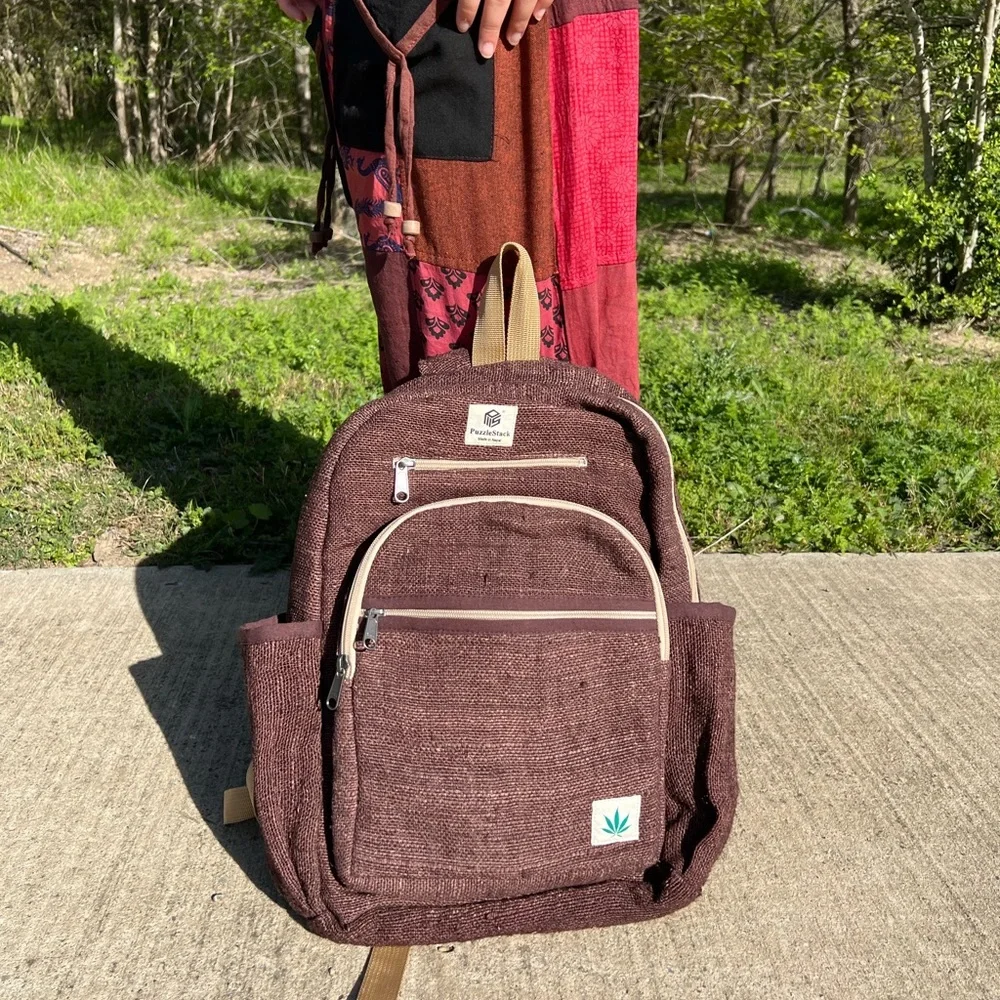 Kailash Himalayan Pure Hemp Brown Backpack - Picture 6 of 16